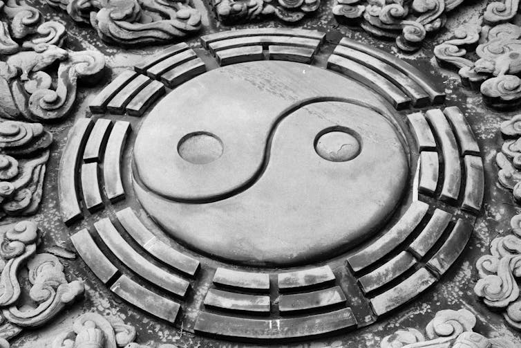 The concept of yin and yang in Chinese philosophy expresses the way opposing forces may actually be complementary, interconnected and interdependent.