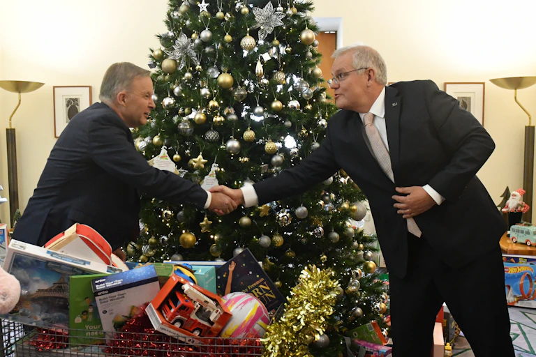 Anthony Albanese and Scott Morrison