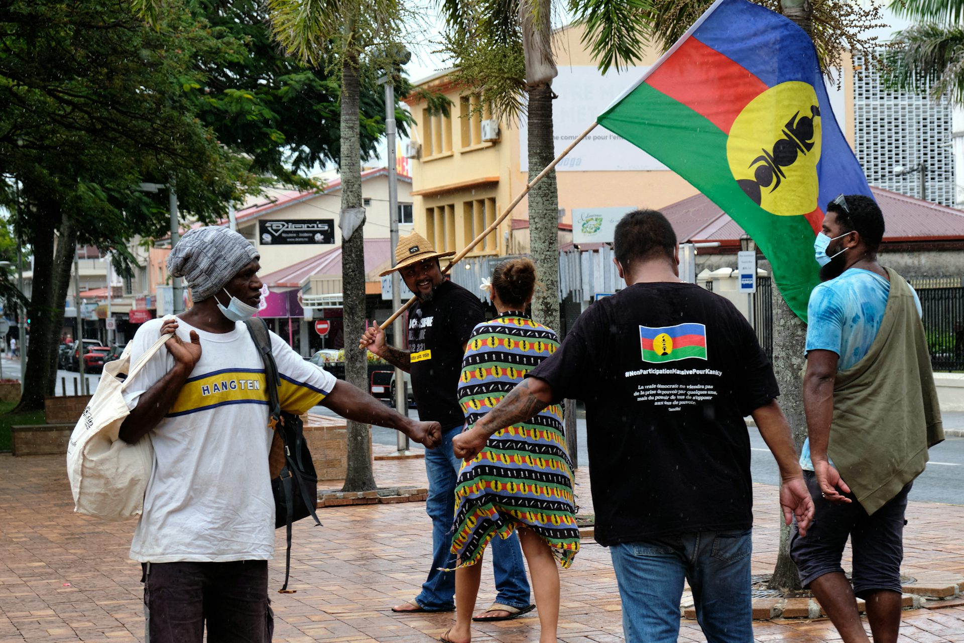 Des indépendantistes kanaks se sont mobilisés contre le référendum du 12 décembre 2021, à Nouméa, Nouvelle-Calédonie.