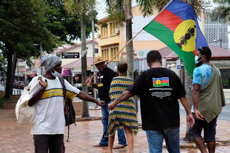 Des indépendantistes kanaks se sont mobilisés contre le référendum du 12 décembre 2021, à Nouméa, Nouvelle-Calédonie.