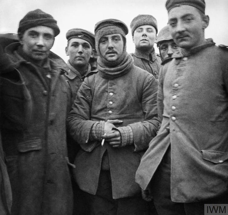Soldiers in winter 1914.