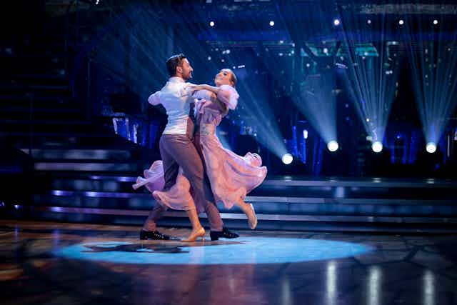 Rose Ayling-Ellis dancing with her partner Giovanni Pernice in Strictly Come Dancing.