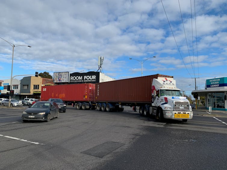 'A-double' truck