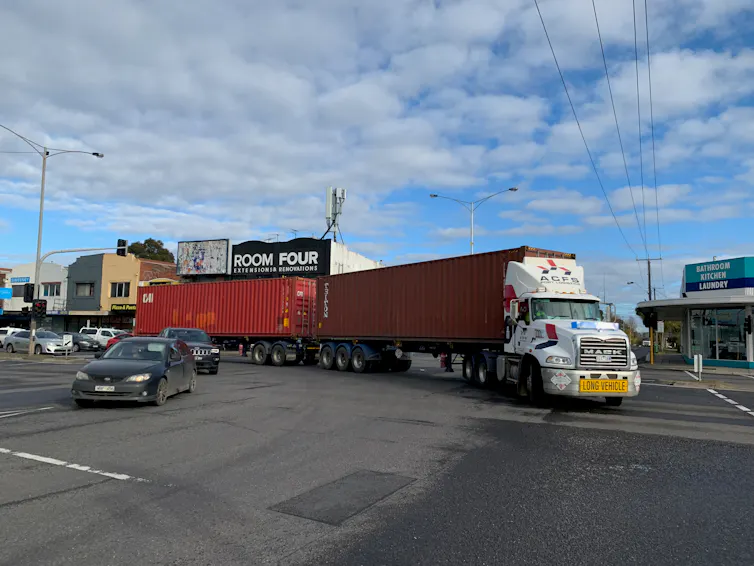 'A-double' truck