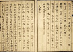 A parchment of Chinese characters.