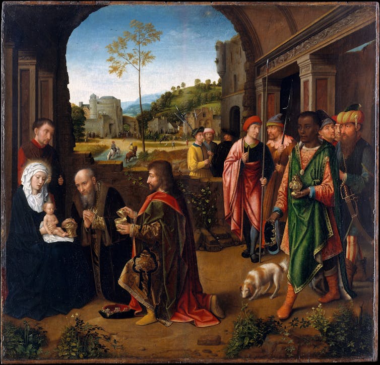 A painting of the 'adoration of the Magi'