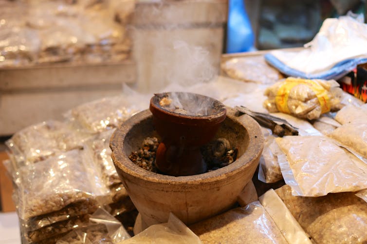 A bowl of incense