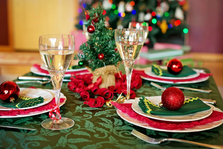 A decorated table