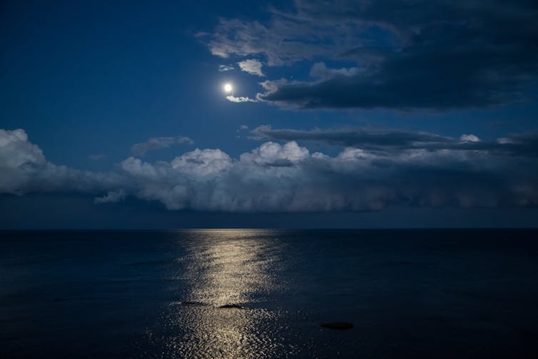 Moon over water