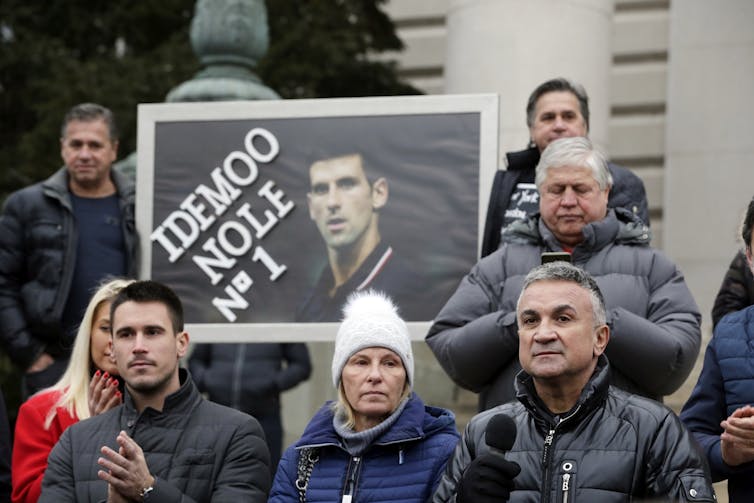A família de Novak Djokovic em Belgrado.
