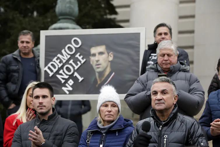 Novak Djokovic’s family in Belgrade.