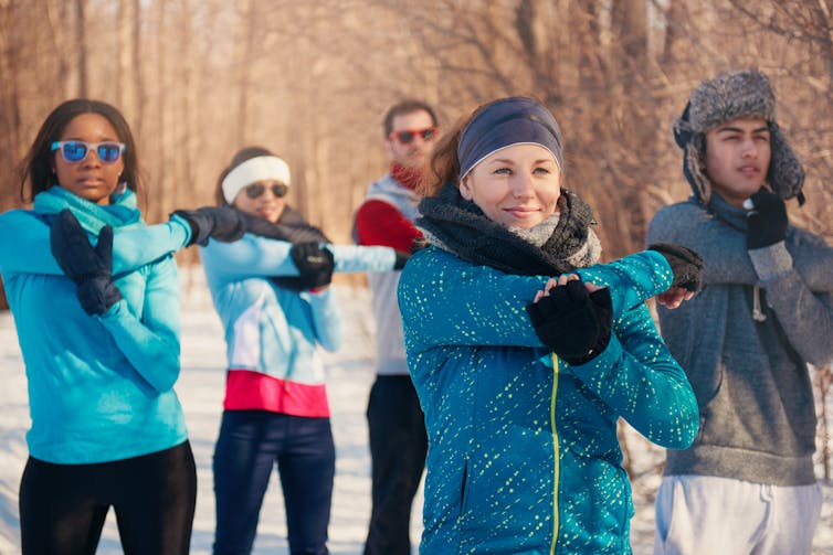 Cover your face, wear a hat and stay hydrated to train safely through the winter