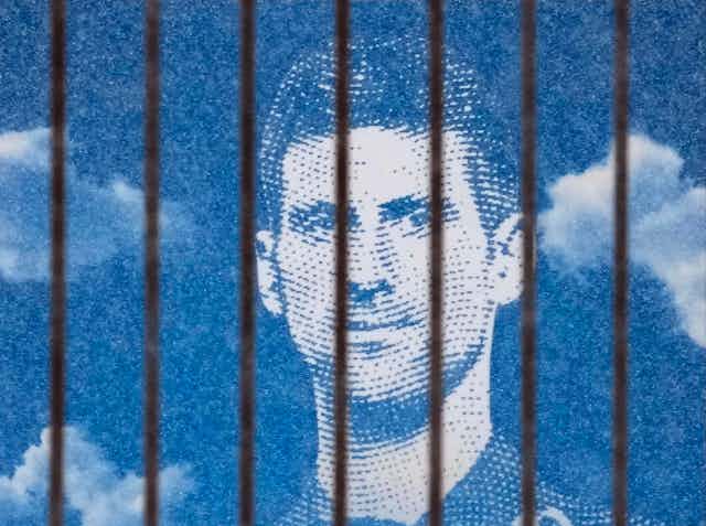 Grainy image of Novak Djokovic