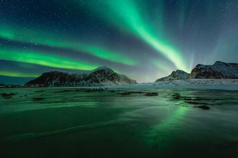 A display of the Northern Lights.