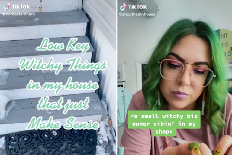 Screenshots from three TikTok videos on the sub Tiktok, WitchTok