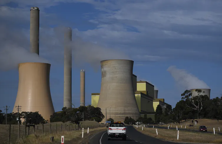 Coal plant towers