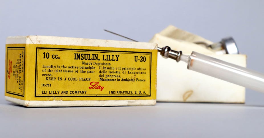 Box of insulin with needle.