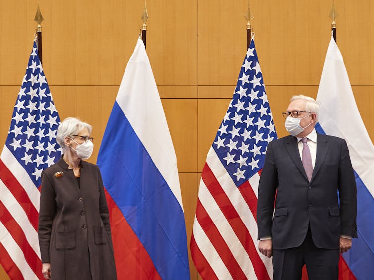 Wendy Sherman and Sergei Ryabkov in Geneva