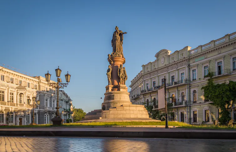 Statue of Catherine the Great in Odessa, Ukraine.