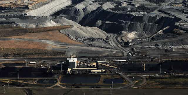 An opencut coal mine in NSW's Hunter Valley.