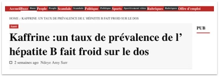 Titre du journal : Un taux de prévalence qui fait peur