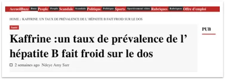 Titre du journal : Un taux de prévalence qui fait peur