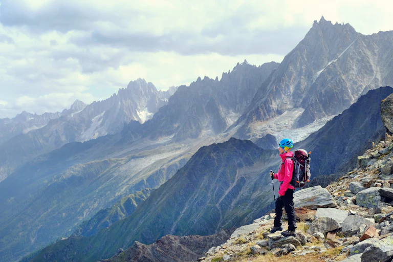 Hiker in the mountains.