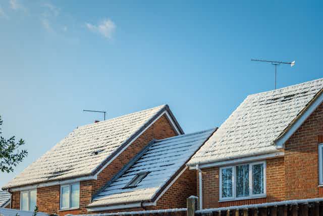 House roof with snow