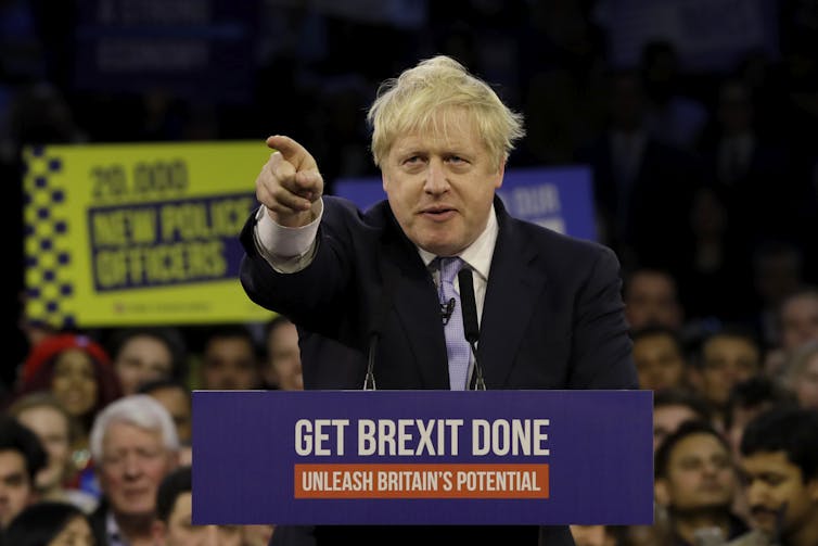 Boris Johnson during the 2019 election.