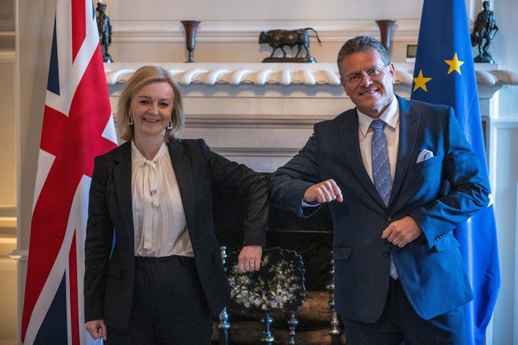 Liz Truss ahead of negotiations over Northern Ireland.