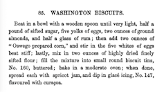 A recipe for Washington biscuits