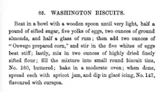 A recipe for Washington biscuits