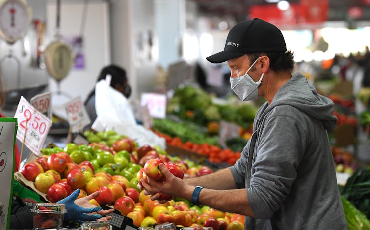 scene at fruit and veg market