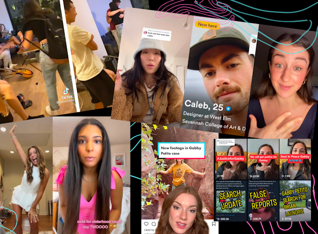 Collage of people on TikTok.