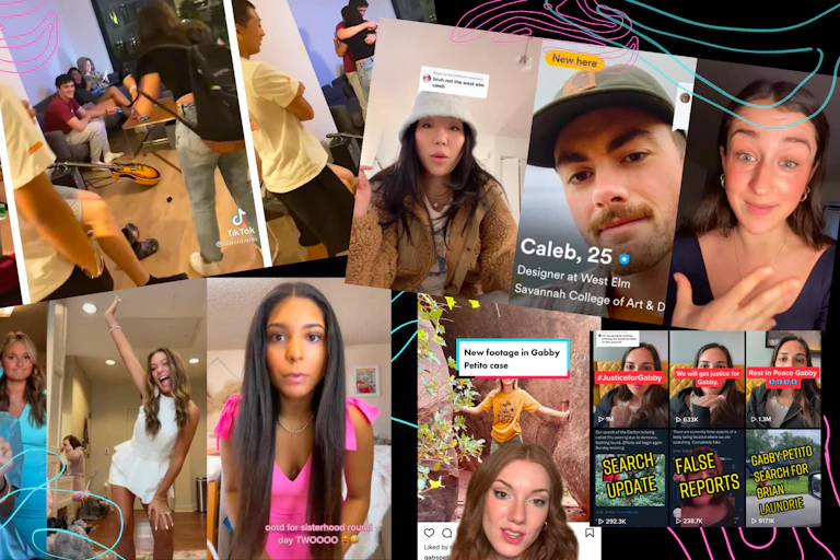 Collage of people on TikTok.