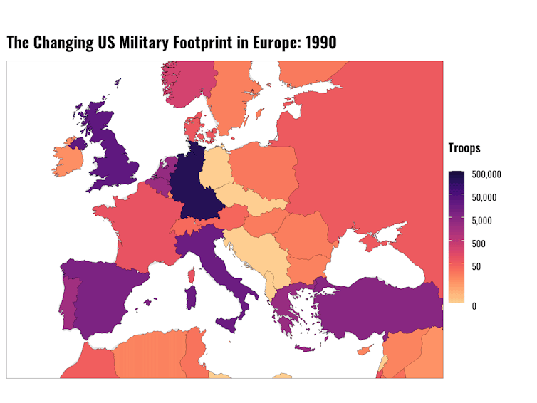 The US military presence in Europe has been declining for 30 years – the current crisis in Ukraine may reverse that trend
