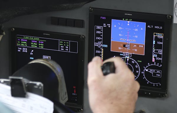 The radio altimeter in an aircraft tells the pilot how far off the ground the aircraft is. AP Photo/Rob Griffith