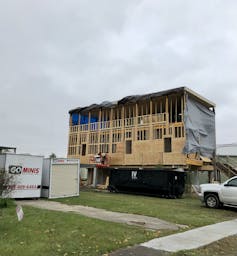 A house getting completely rehabbed