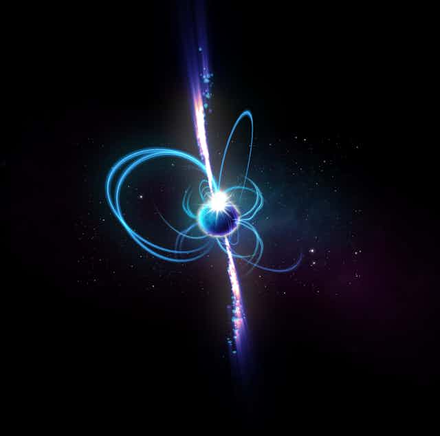 Artist's visualisation of a magnetar