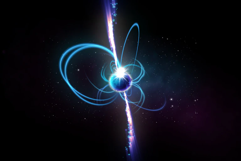 Artist's visualisation of a magnetar