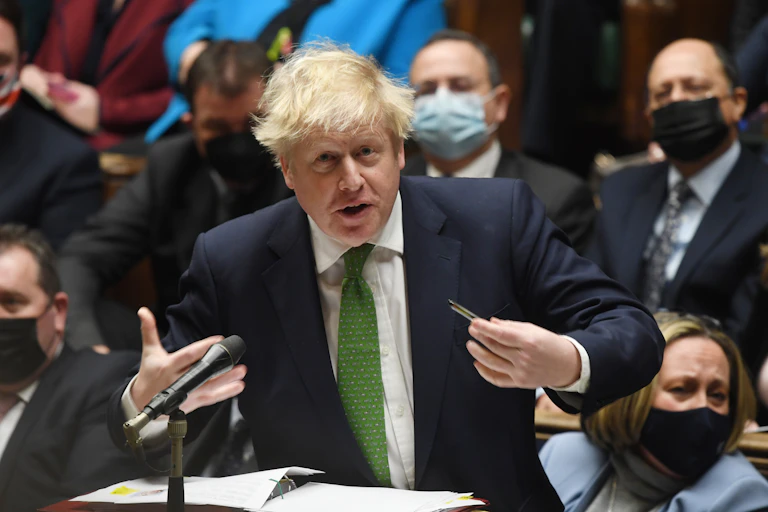 Boris Johnson habla en la Cámara de los Comunes