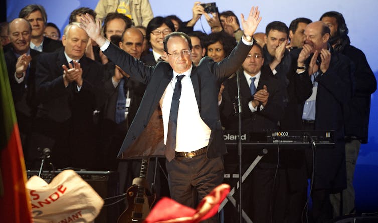 François Hollande à Paris lors de l’annonce de sa victoire à l’élection présidentielle de 2012