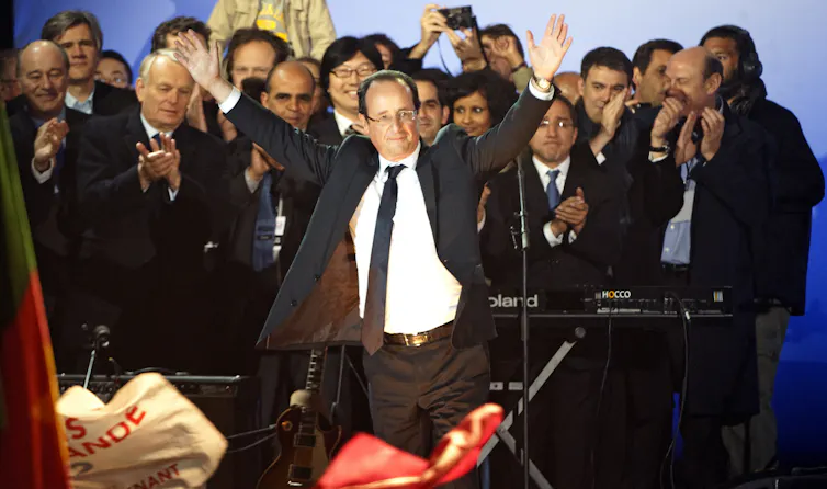 François Hollande à Paris lors de l’annonce de sa victoire à l’élection présidentielle de 2012