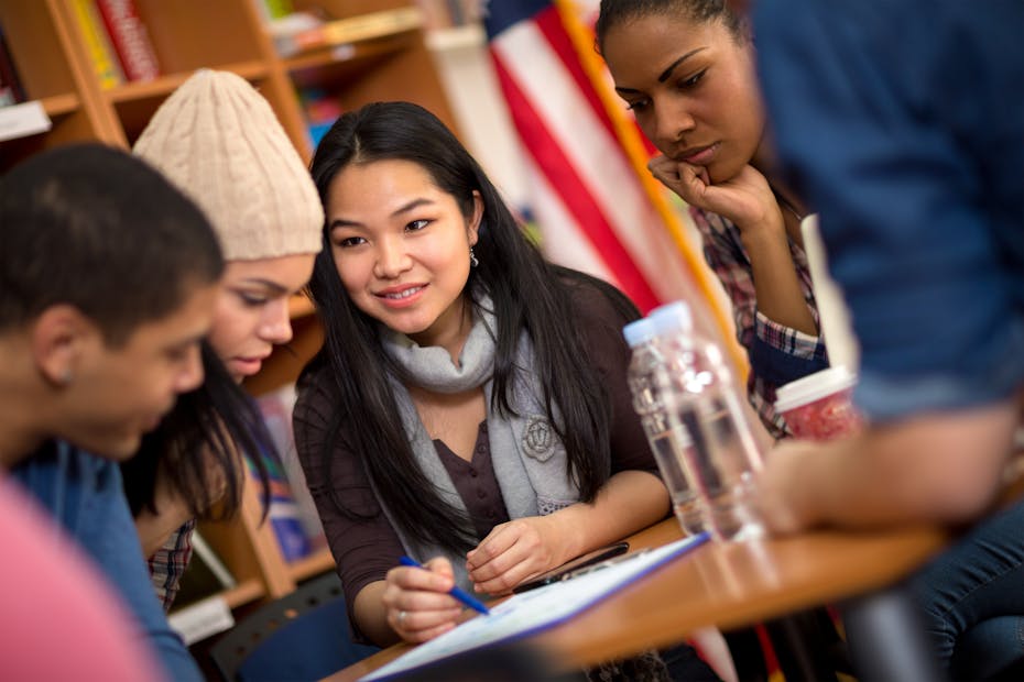 Group of students working together