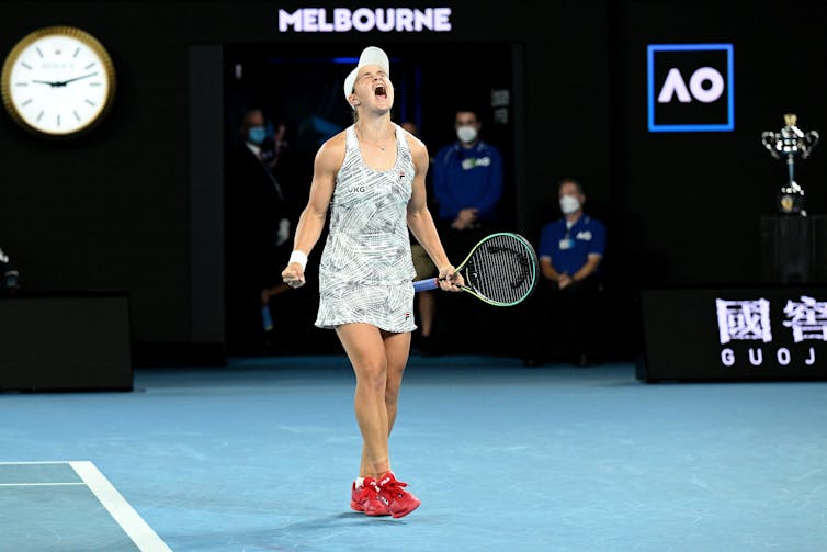 Barty's moment of victory.