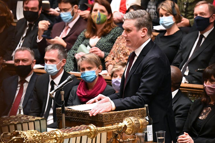 Keir Starmer speaking in the House of Commons.