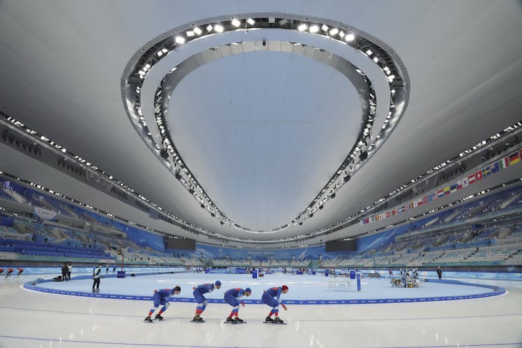 The speed-skating oval in Beijing