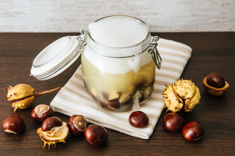 A jar of homemade soap