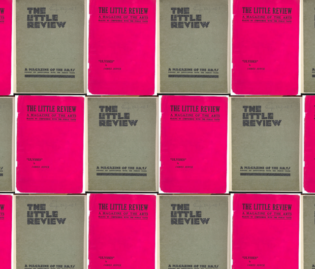Grey and pink covers of the Little Review.