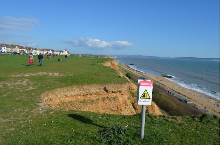 Eroding cliffs beside the sea